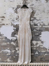 Mutedance 25 Spring/Summer Deep V-neck Pleated Dress MD-MD25SS25-HOARY MD25SS24